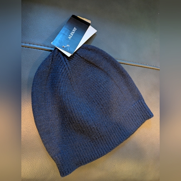 Alfani Blue Knit Beanie - Picture 2 of 2